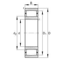 TORB軸承 C39/900-XL-M, 圓柱孔，黃銅保持架，滾動體引導(dǎo)