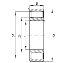 TORB軸承 C4038-XL-V, 圓柱孔，滿裝滾子設(shè)計