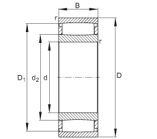 TORB軸承 C30/800-XL-M1B, 圓柱孔，黃銅保持架，內(nèi)圈引導(dǎo)