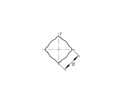 調(diào)心深溝球軸承 GVKE16-205-KRR-B-AS2/V-AH01, 球面外圈，內(nèi)圈帶方孔，兩側(cè) R 型密封