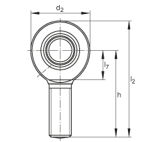 桿端軸承 GAR17-DO, 根據(jù) DIN ISO 12 240-4 標準，帶右旋外螺紋，需維護