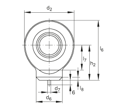 液壓桿端軸承 GK10-DO, 根據(jù) DIN ISO 12 240 標準，帶焊接面，需維護