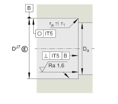 推力角接觸球軸承軸承 ZKLN1242-2RS-PE, 增加公差，雙向，兩側(cè)唇密封