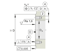 推力角接觸球軸承軸承 ZKLF1255-2Z-XL, 雙向，螺釘安裝，兩側(cè)間隙密封