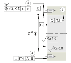 角接觸球軸承單元 ZKLFA1263-2RS, 雙向，螺釘安裝，兩側(cè)唇密封，帶平端的法蘭