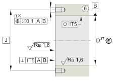 角接觸球軸承單元 DKLFA2080-2RS, 雙向，螺釘安裝，兩側(cè)唇密封，帶平端的法蘭