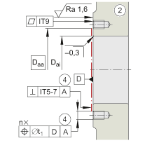 角接觸球軸承單元 ZKLR0624-2Z, 雙向，螺釘安裝，兩側間隙密封