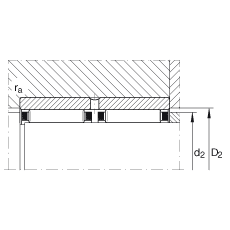 滾針軸承 RNAO60X78X40-ZW-ASR1-XL, 無擋邊，雙列