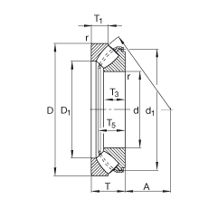 推力調(diào)心滾子軸承軸承 29352-E1-XL, 根據(jù) DIN 728/ISO 104 標(biāo)準(zhǔn)的主要尺寸，單向，可分離