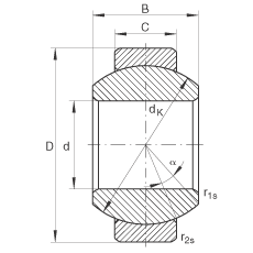 關(guān)節(jié)軸承 GE10-FO, 根據(jù) DIN ISO 12 240-1 標(biāo)準(zhǔn)，需維護(hù)