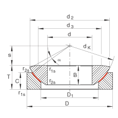 推力關(guān)節(jié)軸承 GE240-AW, 根據(jù) DIN ISO 12 240-3 標(biāo)準(zhǔn)，免維護(hù)