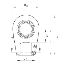 液壓桿端軸承 GIHRK120-DO, 根據 DIN ISO 12 240-4 標準，帶右旋螺紋夾緊裝置，需維護