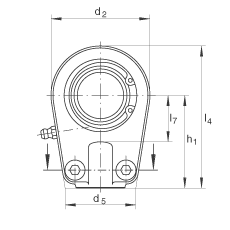 液壓桿端軸承 GIHRK20-DO, 根據 DIN ISO 12 240-4 標準，帶右旋螺紋夾緊裝置，需維護