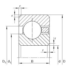 薄截面軸承 CSCF100, 深溝球軸承，類型C，運(yùn)行溫度 -54°C 到 +120°C